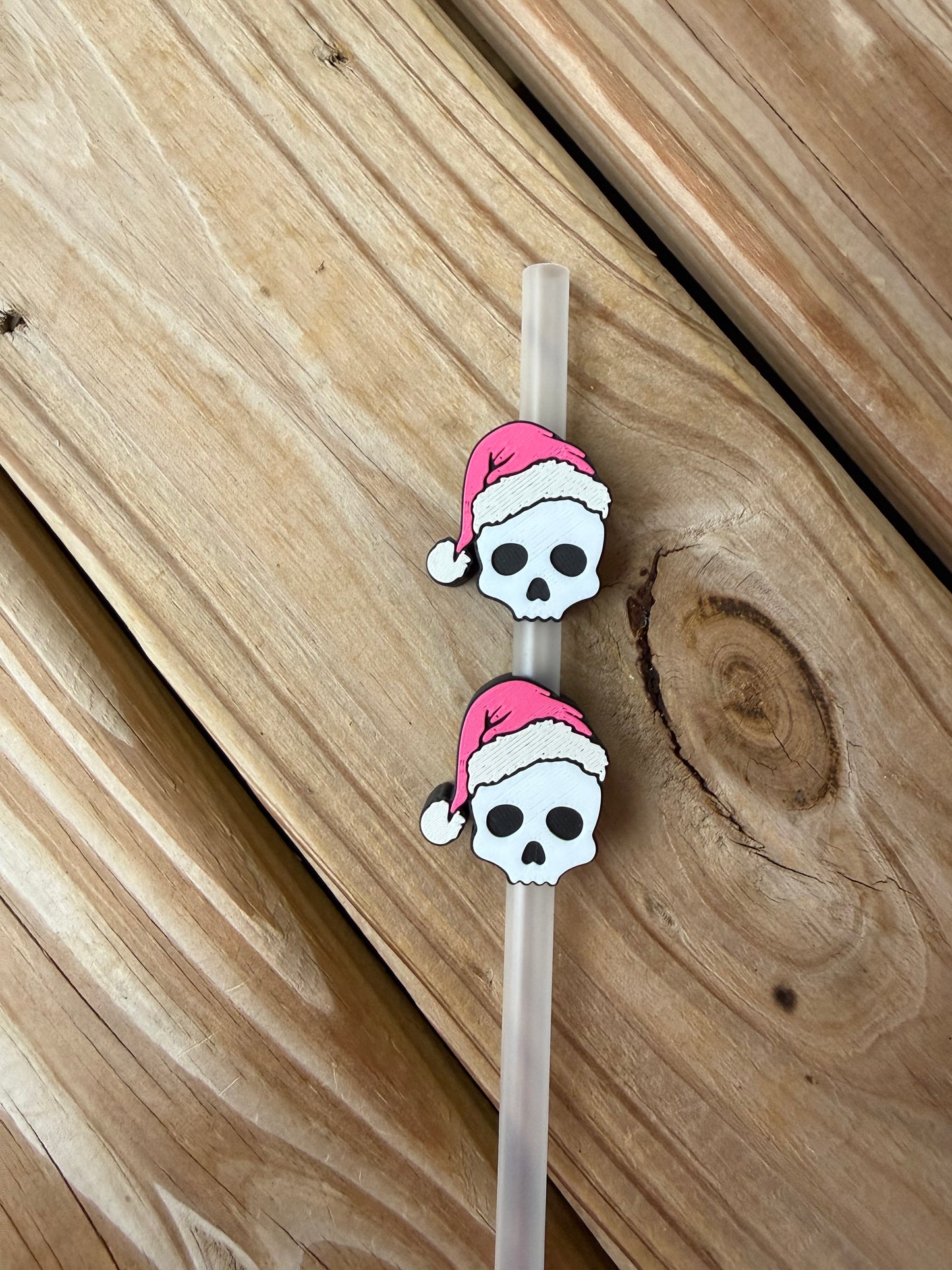 Festive Skelly - 3d Straw Topper