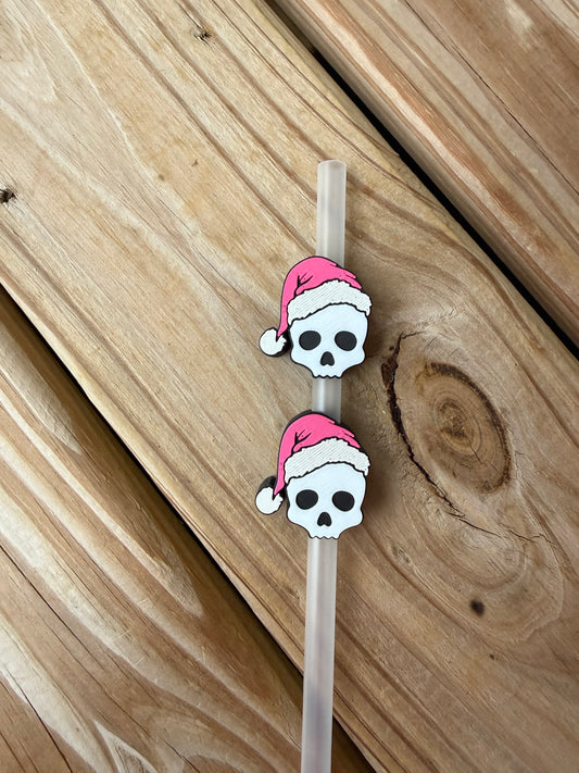 Festive Skelly - 3d Straw Topper