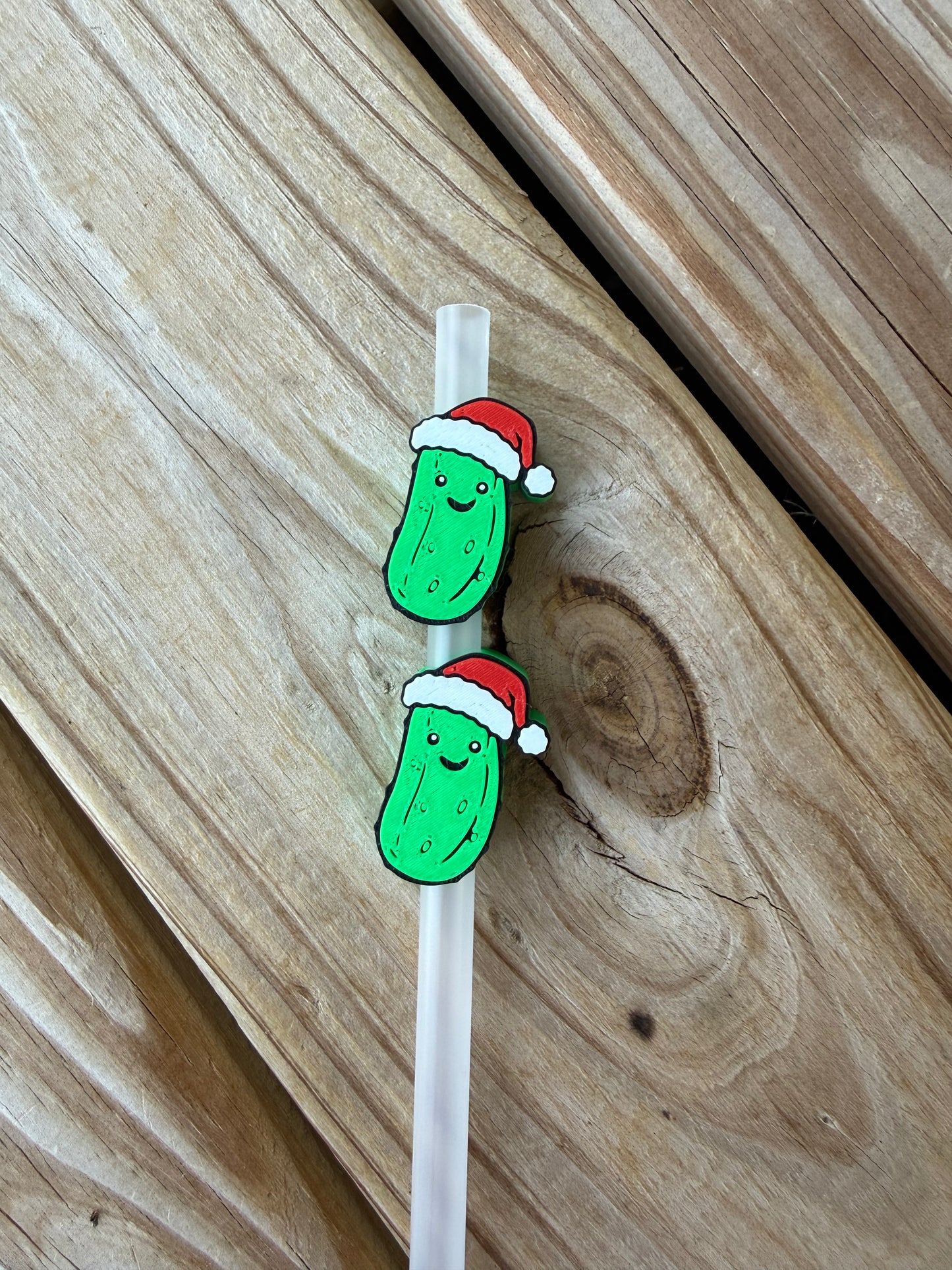 Festive Pickle - 3d Straw Topper
