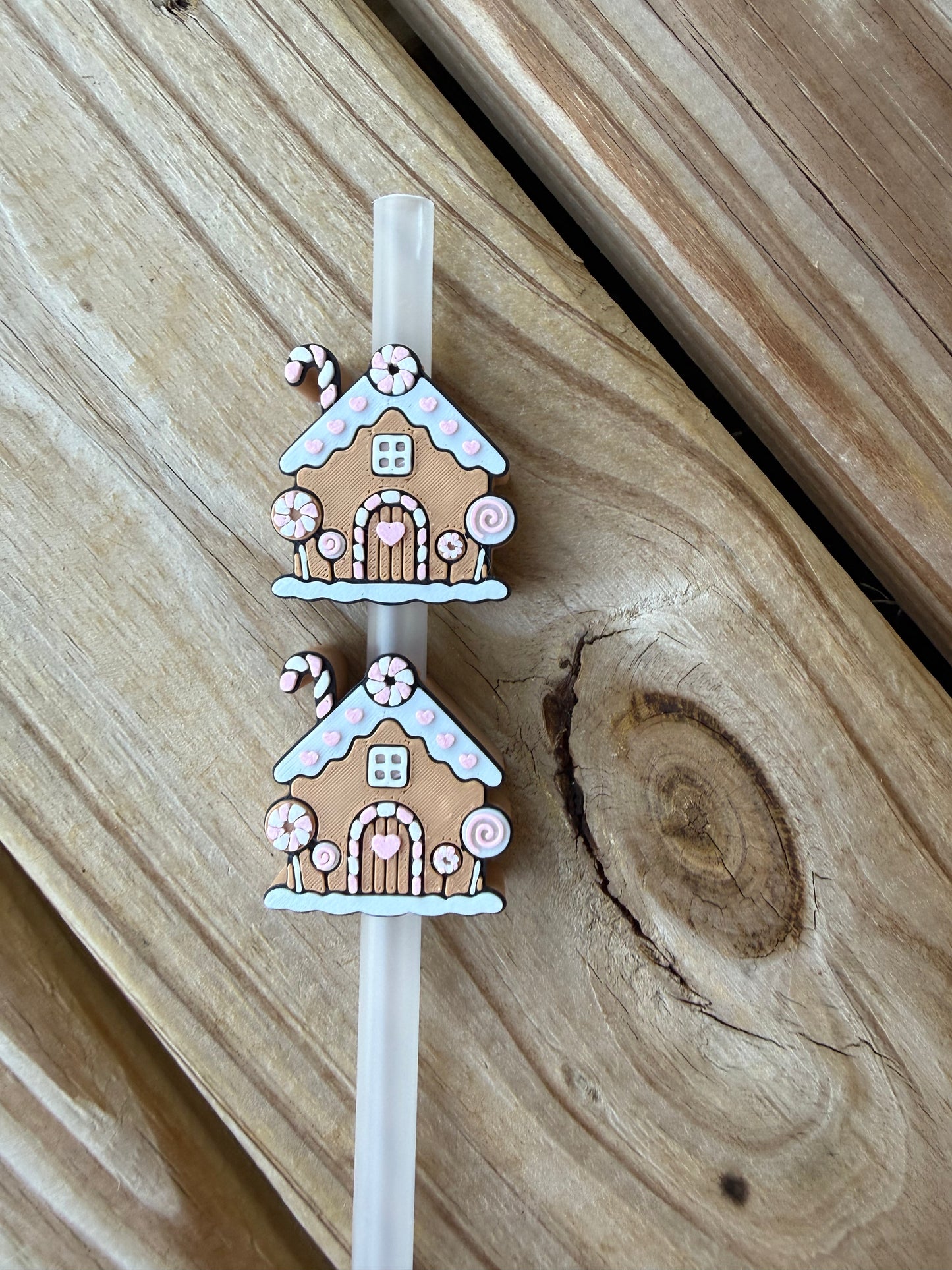 Gingerbread House - 3d Straw Topper