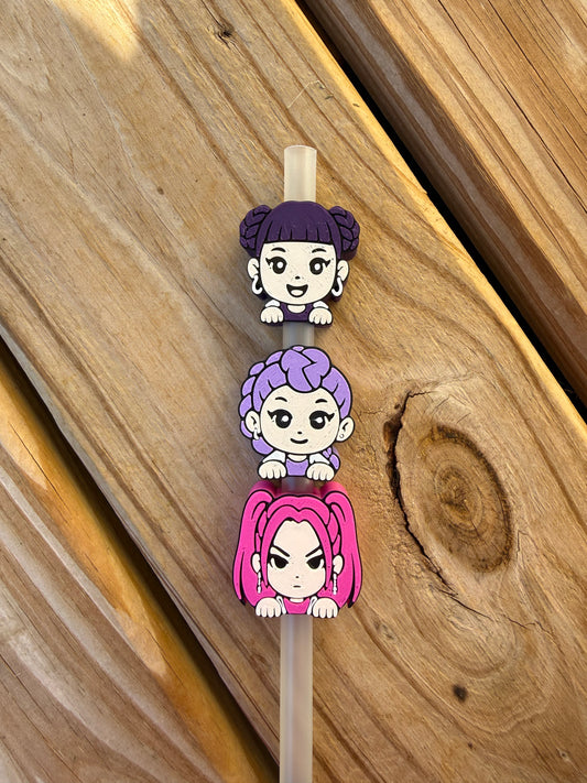 Pop Girls - 3d Straw Topper