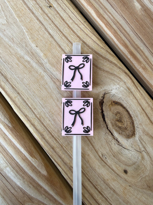 Book w/Bow - 3d Straw Topper