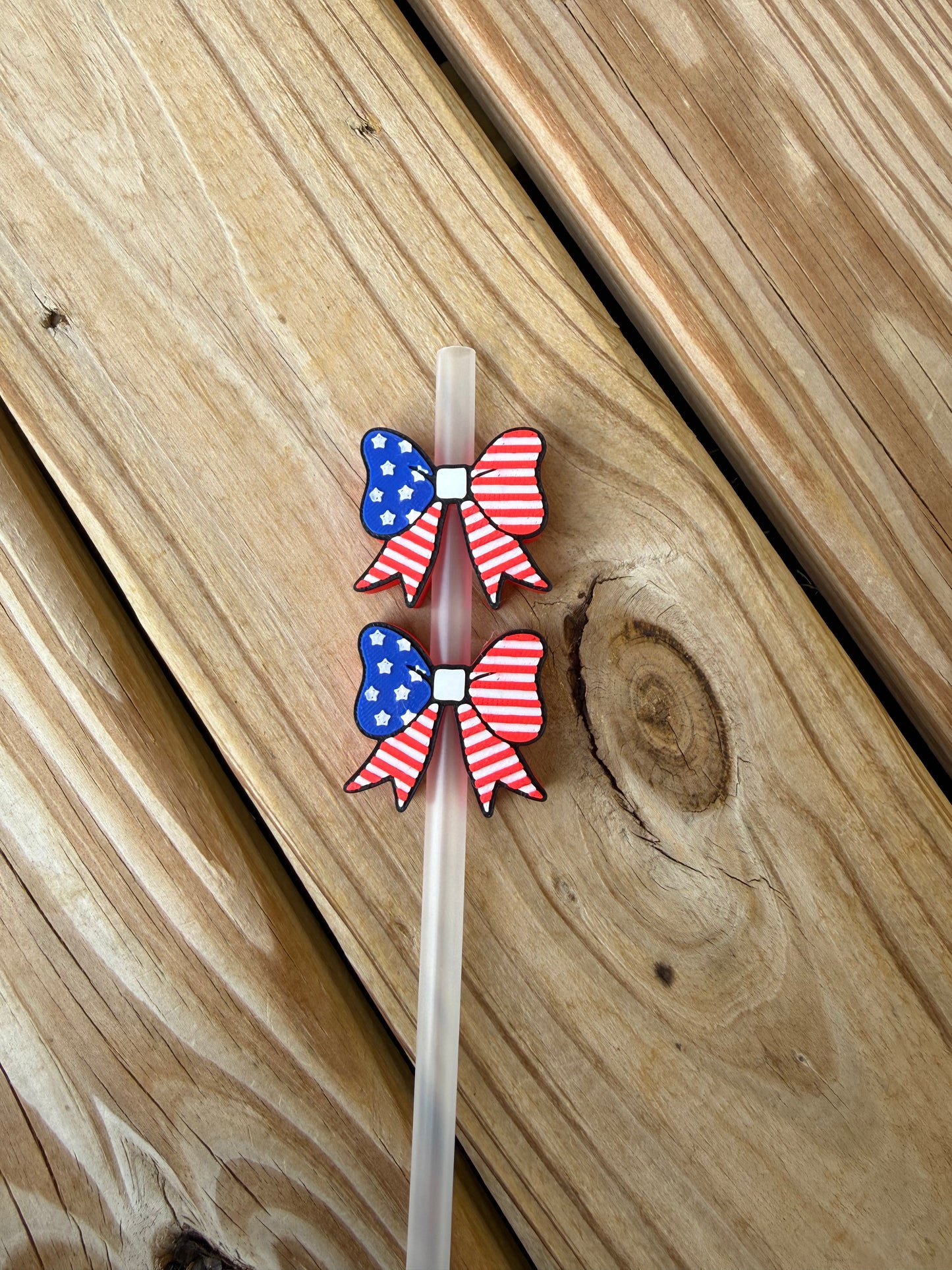 Flag Bow - 3d Straw Topper