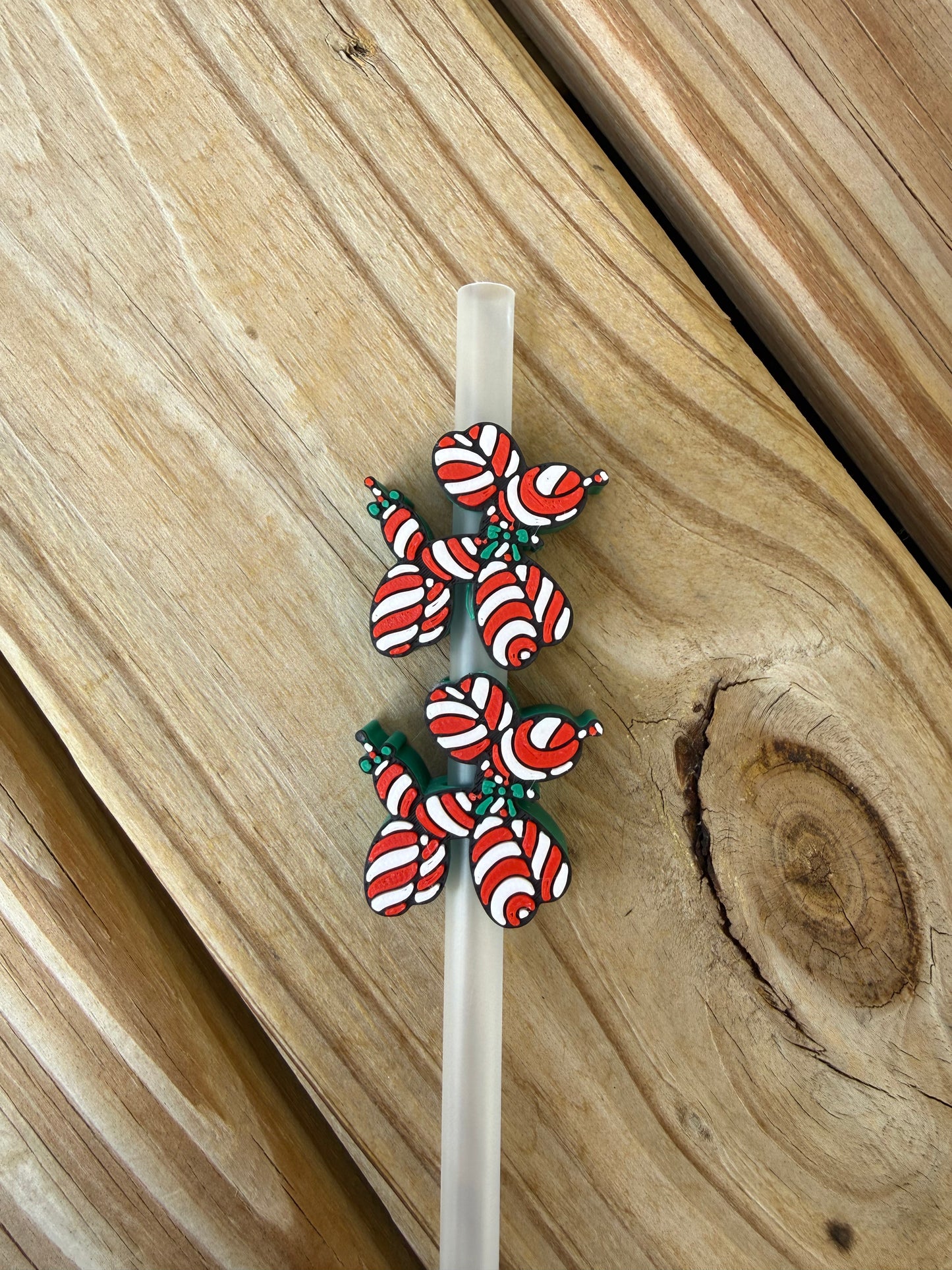 Peppermint Balloon Dog - 3d Straw Topper