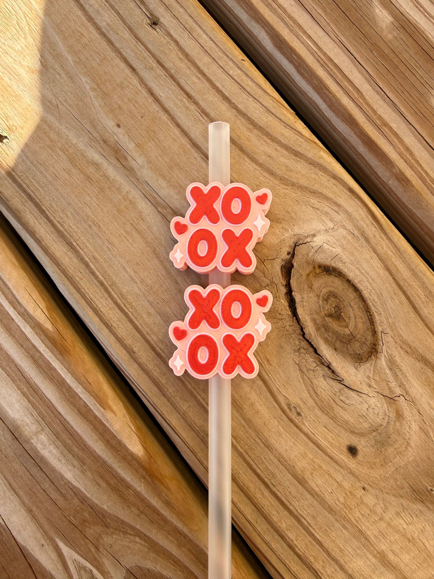 XOXO - 3d Straw Topper