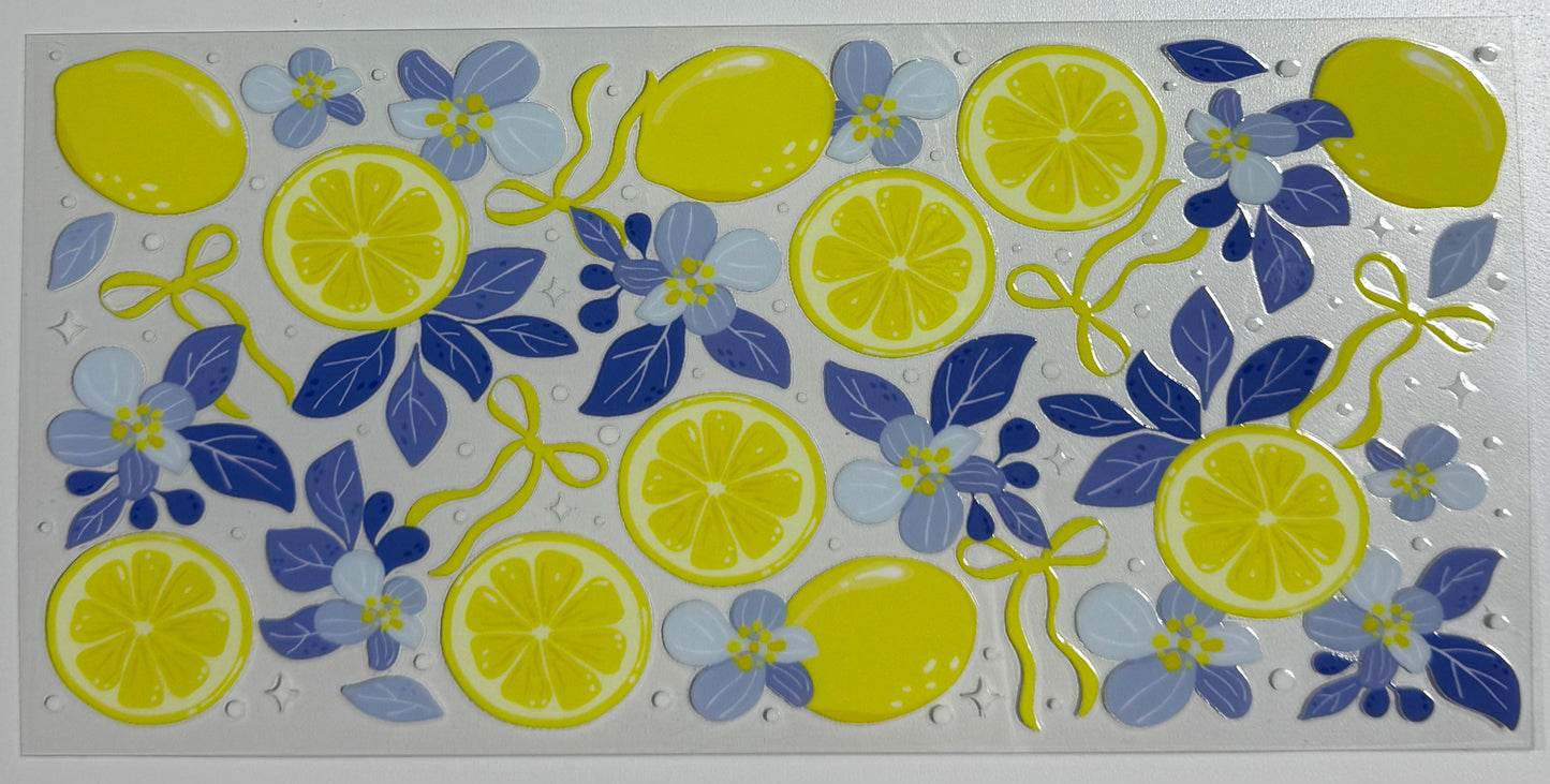 Lemon w/Blue Leaves - Wrap