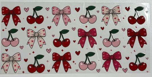 Heart Bow w/ Cherries- Wrap
