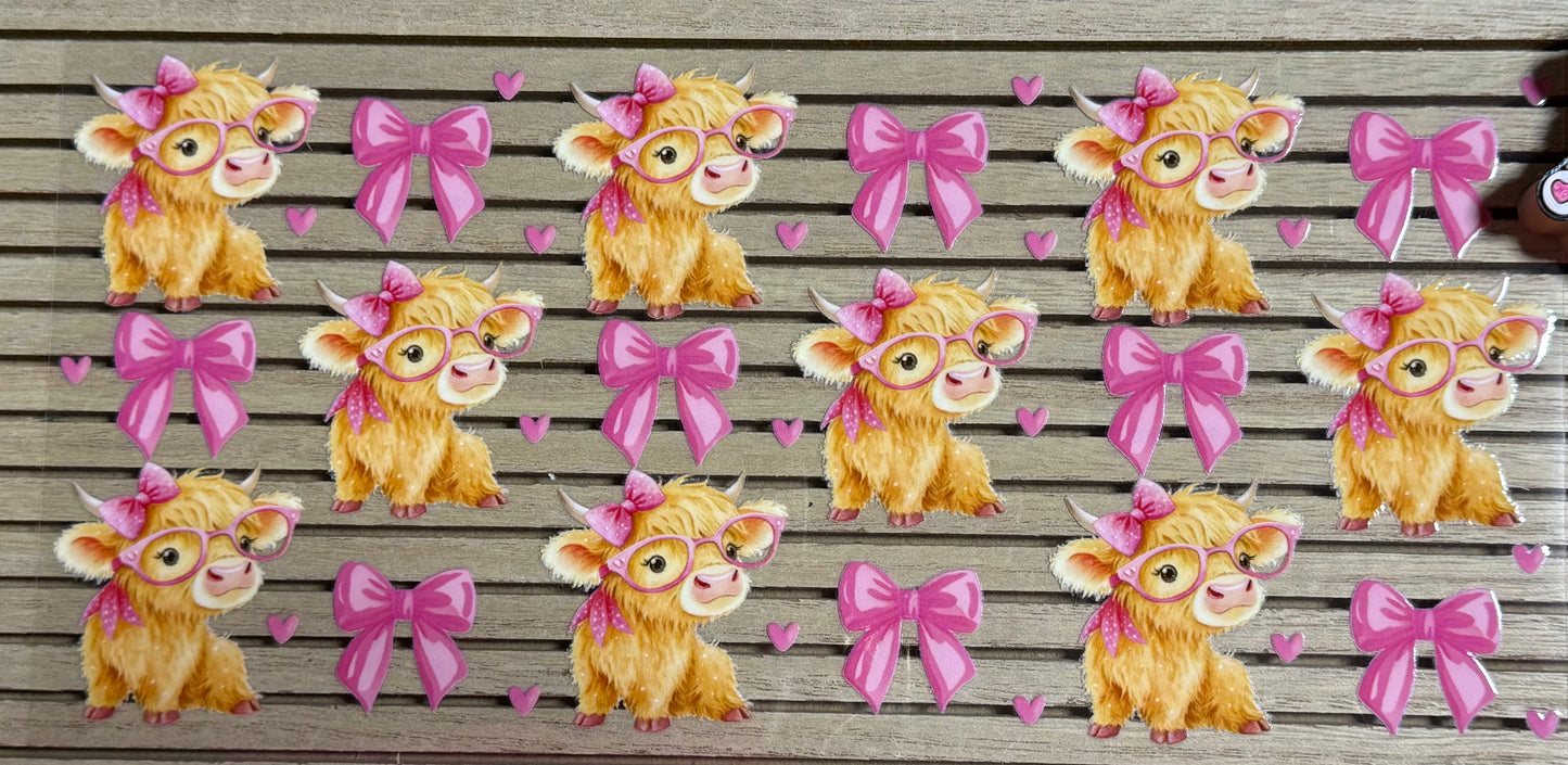 Highland w/Pink Bows  - Wrap