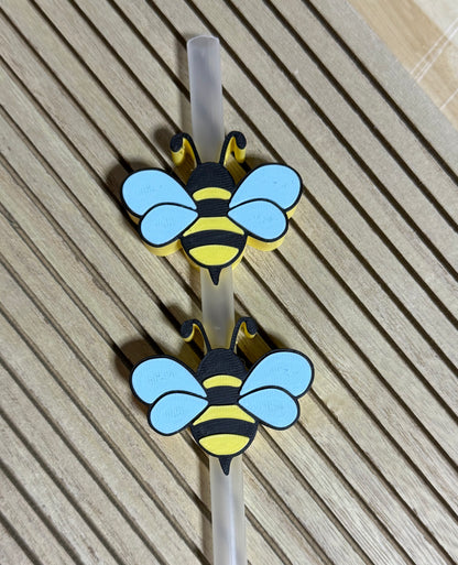 Bee  - 3d Straw Topper