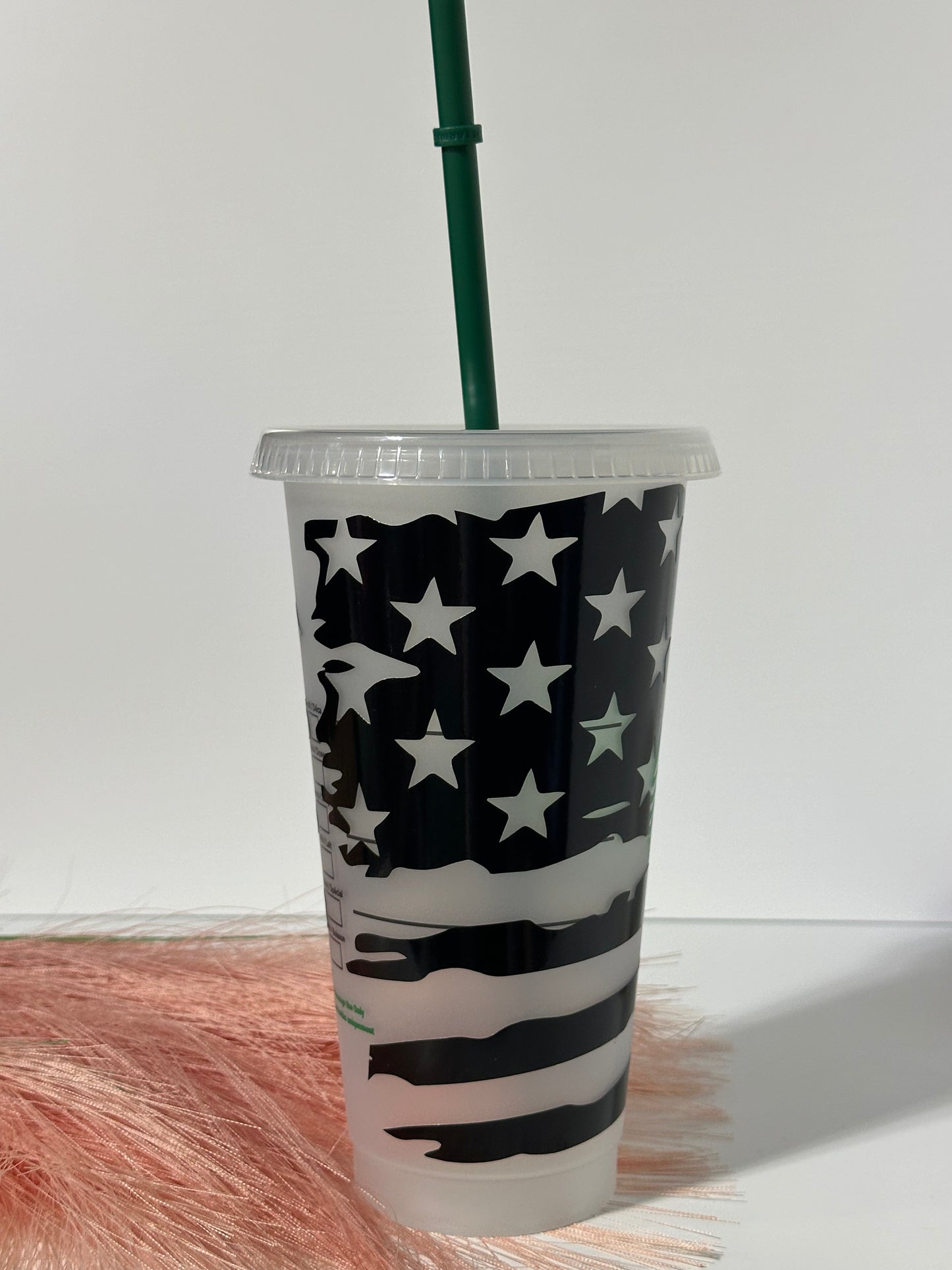 24 oz- Cold Cup- Flag