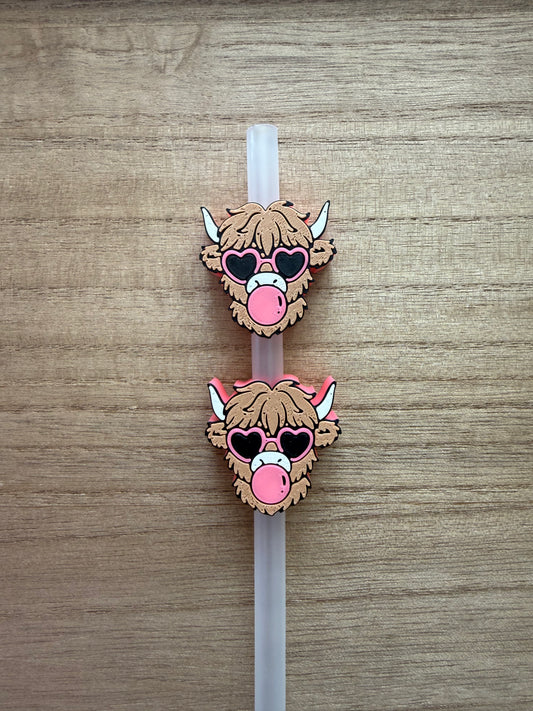 Bubblegum Highland - 3d Straw Topper