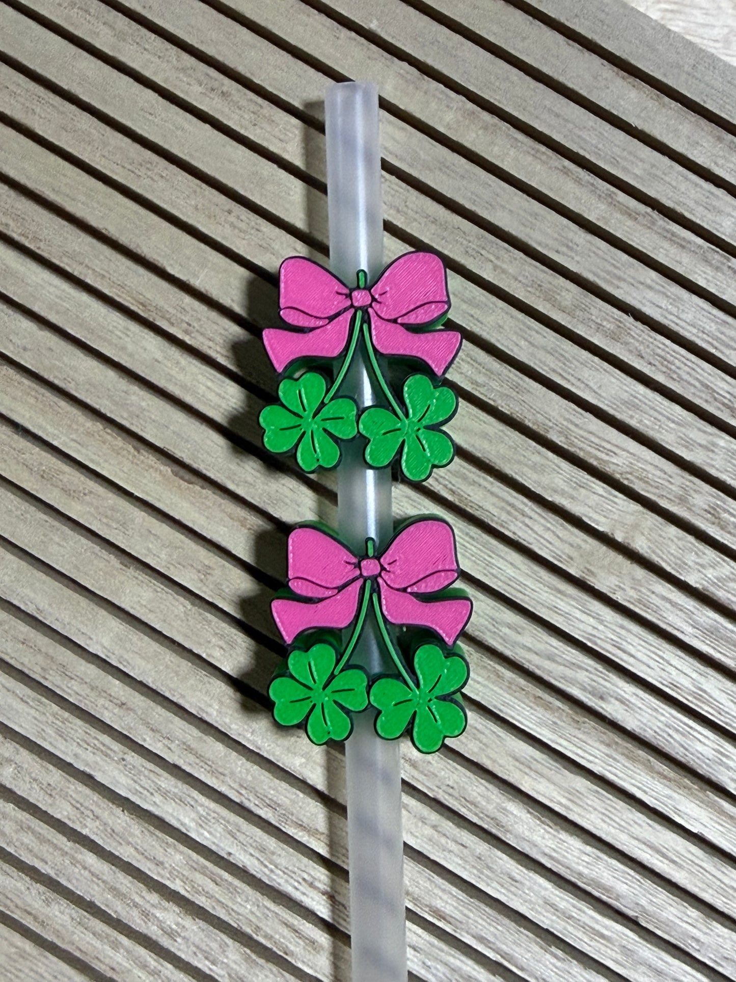 Clover Coquette Cherries - 3d Straw Topper