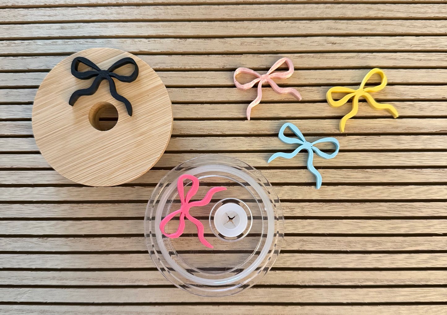 Cute Bow (Set of 5) - 3d- Lid Embellishment