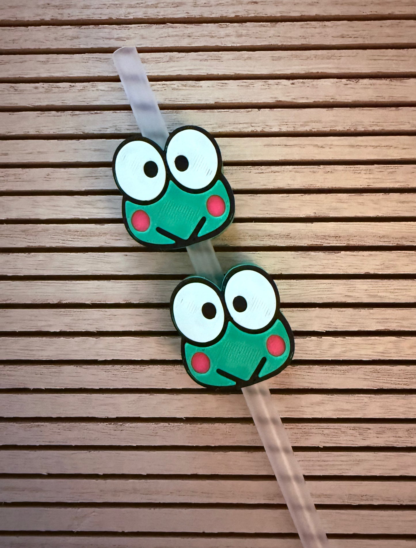 Frog - 3d Straw Topper