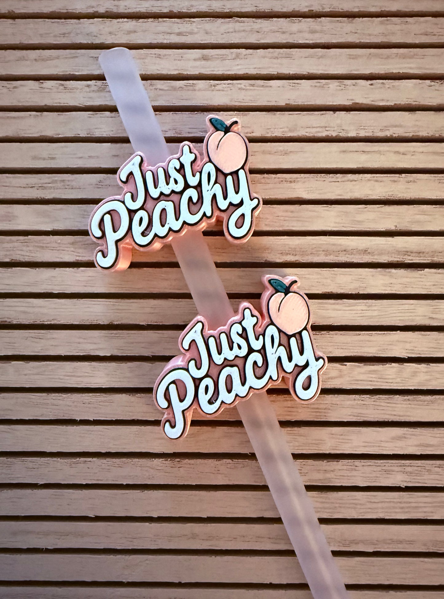 Just Peachy - 3d Straw Topper