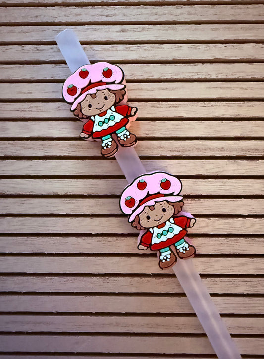 Strawberry Girl/Full Body - 3d Straw Topper