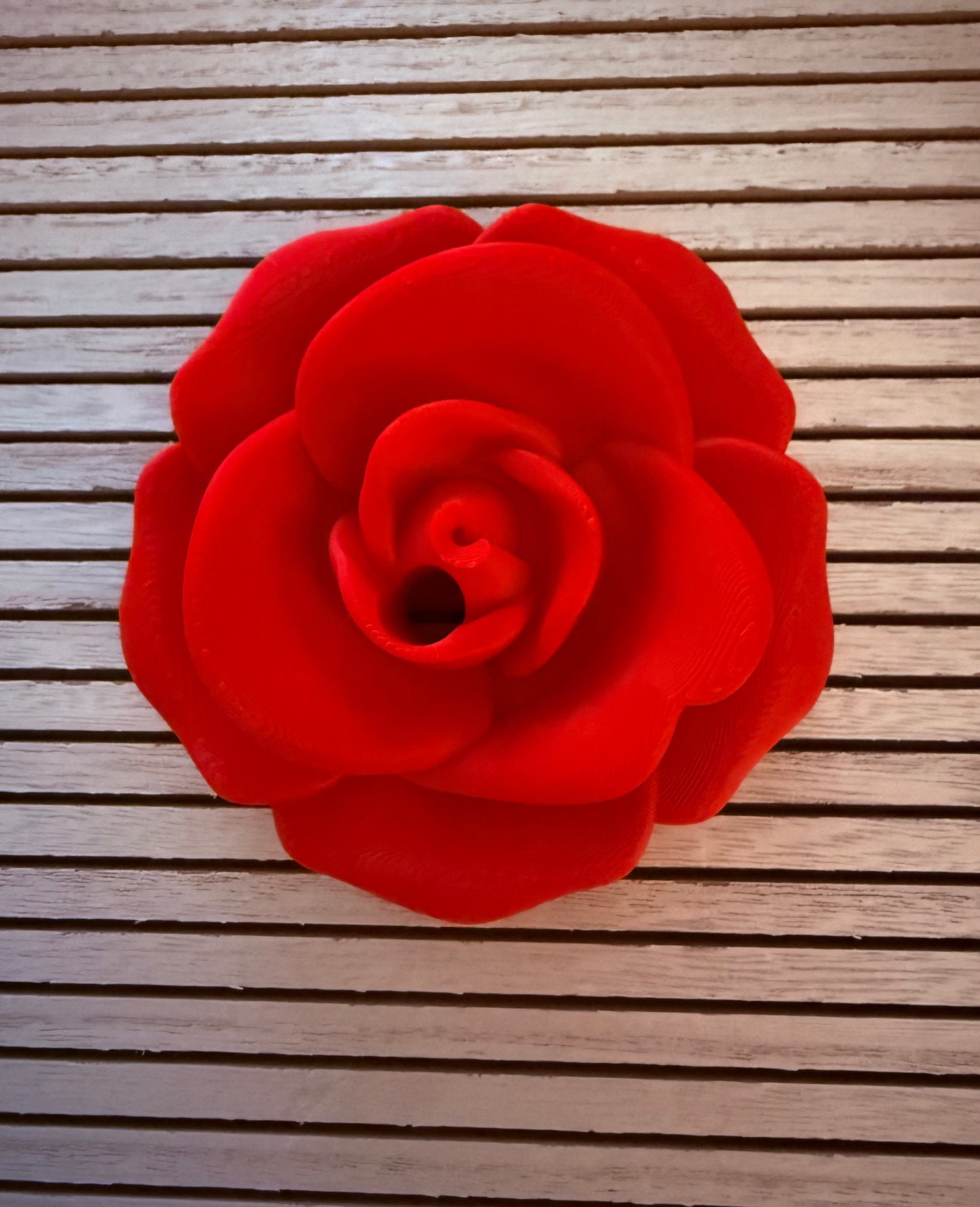 Single Rose Full Top - 3d Straw Topper