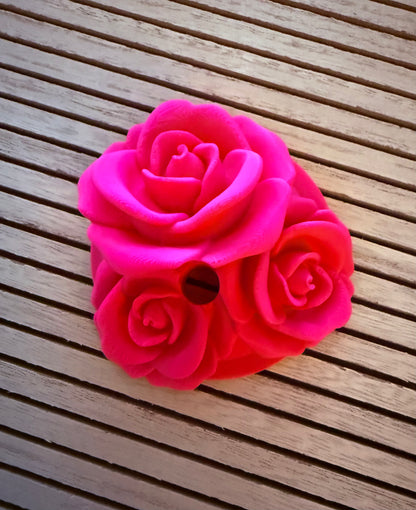 Triple Rose Full Top - 3d Straw Topper