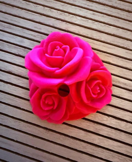 Triple Rose Full Top - 3d Straw Topper