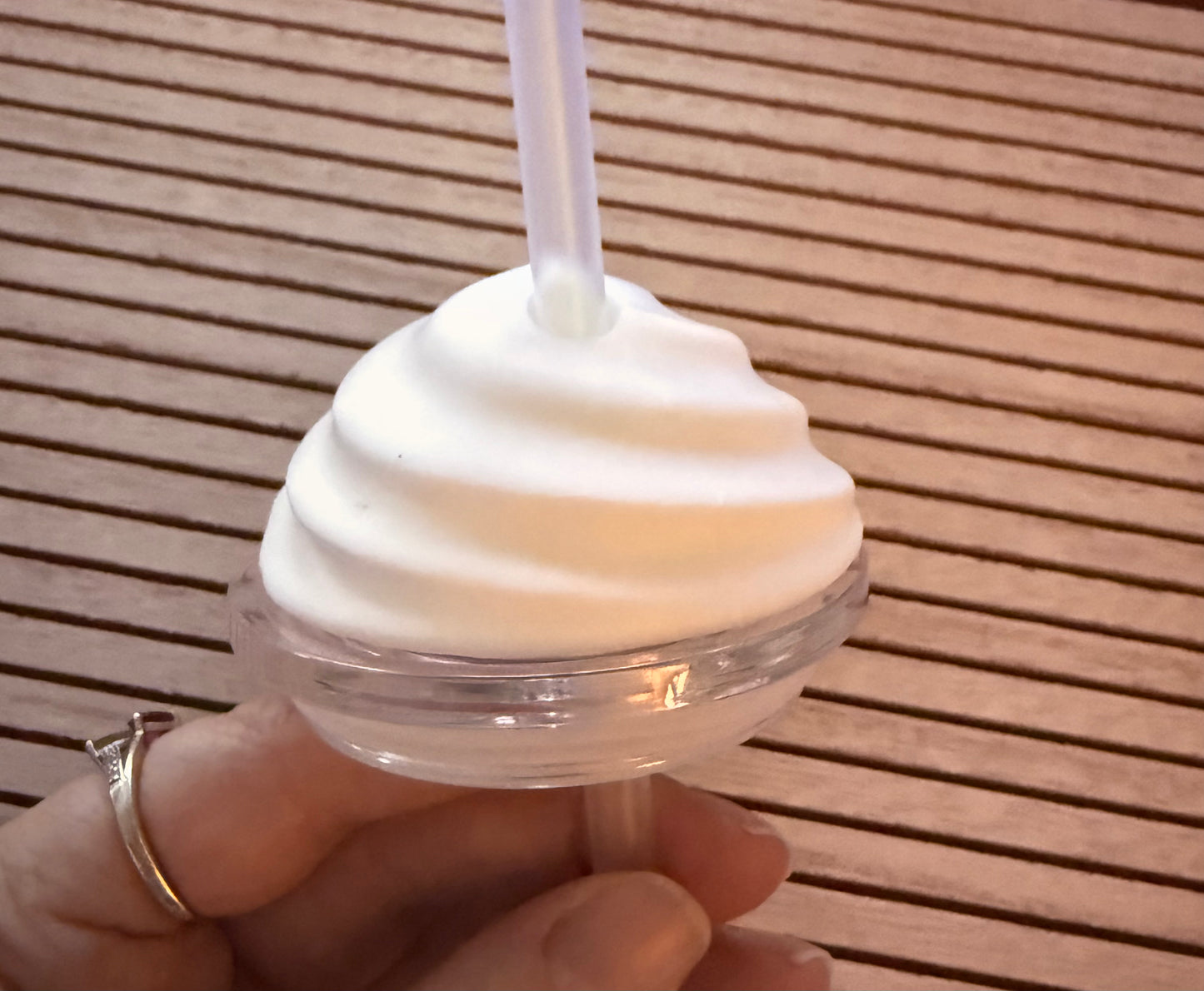 Whipped Topping - 3d Straw Topper