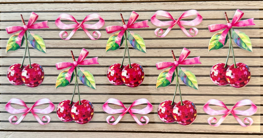 Disco Cherries w/ Pink Bows - Wrap