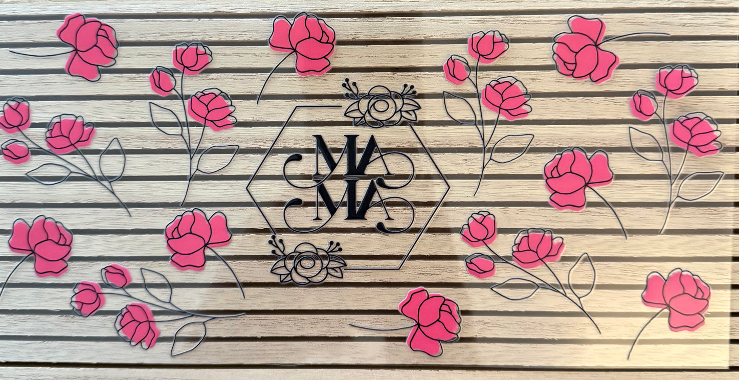 Mama w/Pink Roses - Wrap