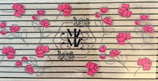 Mama w/Pink Roses - Wrap