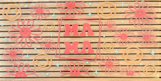 Mama w/Flowers & Smileys - Wrap