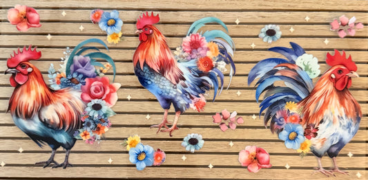 Chickens - Colorful - Wrap