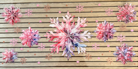 Pink Snowflakes - Wrap