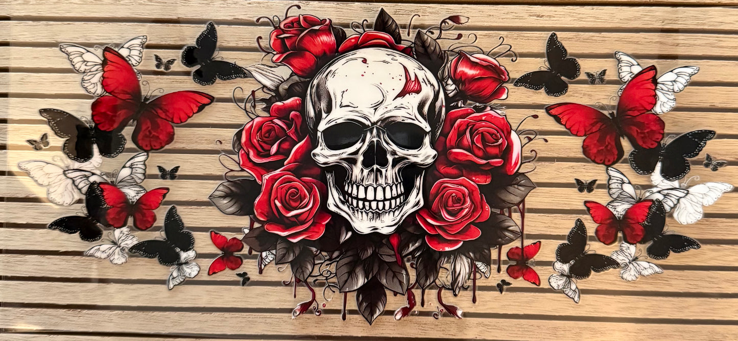 Skull w/Red Roses - Wrap