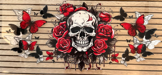 Skull w/Red Roses - Wrap