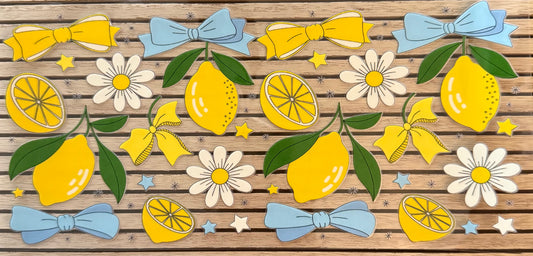 Lemons w/Yellow & Blue Bows - Wrap
