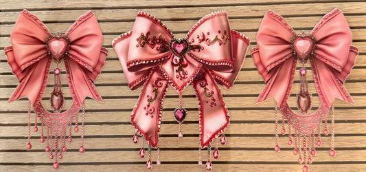 Pink Bows w/Embelishments - Wrap