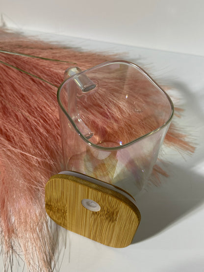 20oz Square Mug - Iridescent Glass Wholesale