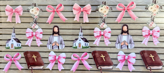 Jesus w/Pink Bows - Wrap