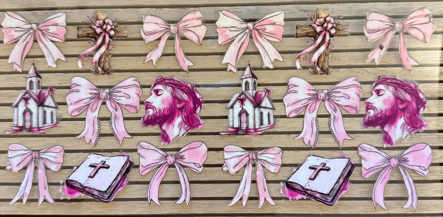 Jesus w/Pink Bows (Sketch) - Wrap
