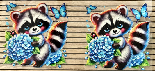 Raccoon with Hydrangia - Wrap