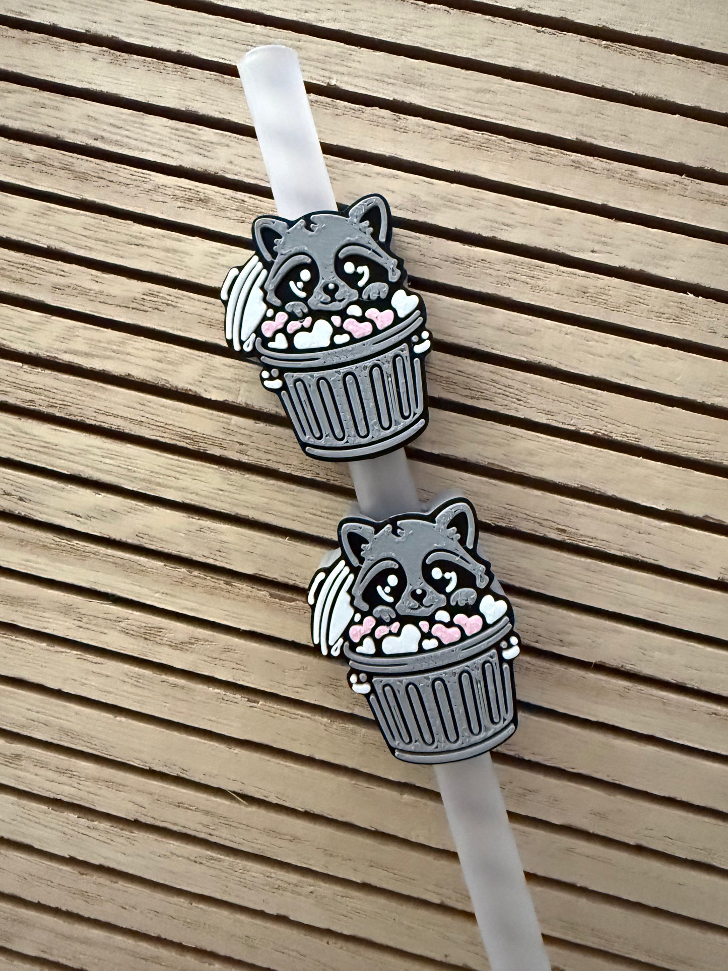 Love Trash Panda - 3d Straw Topper