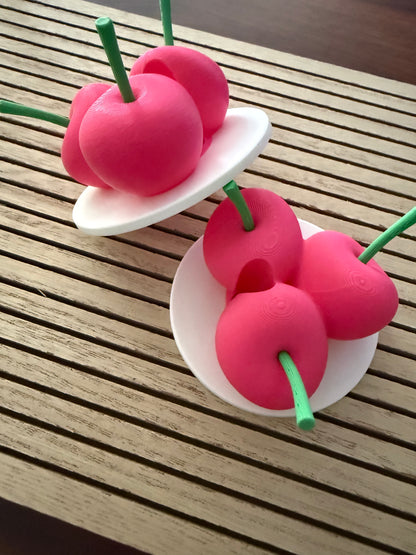 Triple Cherry Full Top - 3d Straw Topper