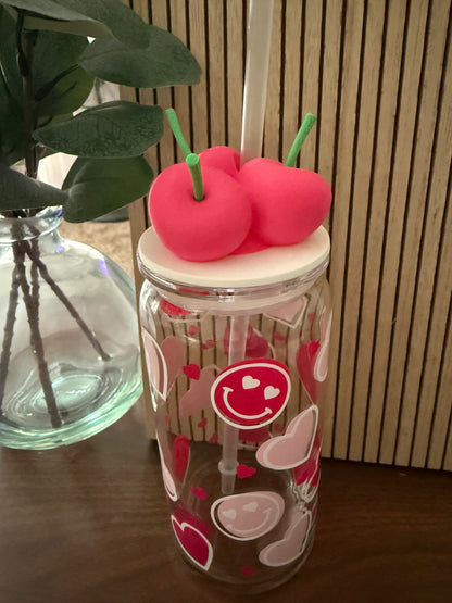 Triple Cherry Full Top - 3d Straw Topper