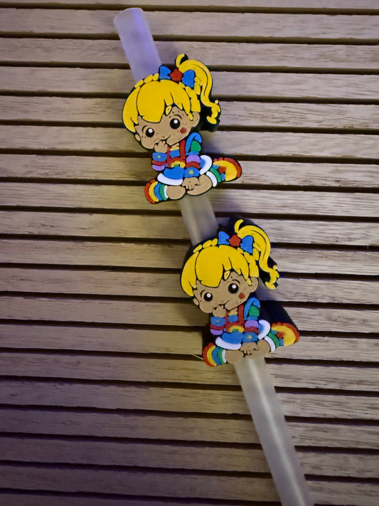 Rainbow Girl - 3d Straw Topper