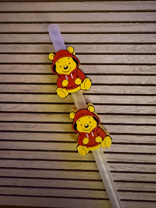 Honey Bear in a Hoodie - 3d Straw Topper