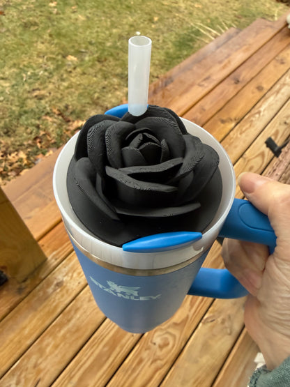 30 & 40oz Rose Topper - 3d Straw Topper