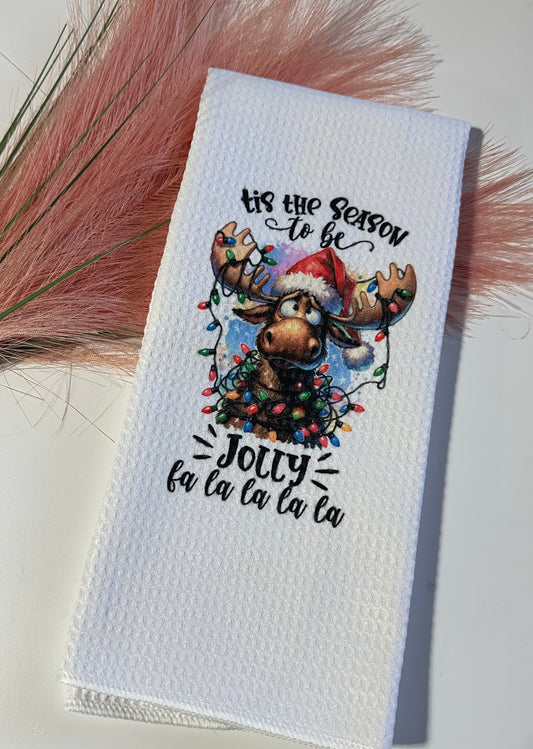 Moose "fa la la la la"  - Hand towel