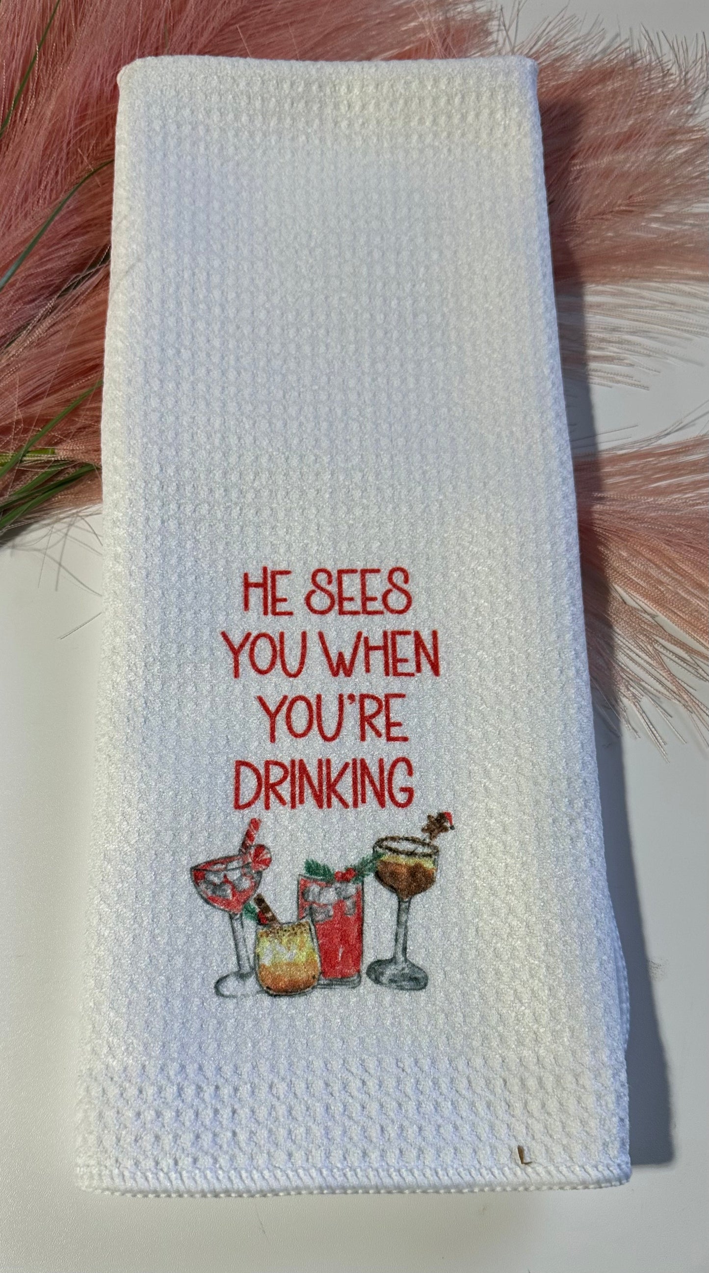 Wine - He Sees You - Hand towel