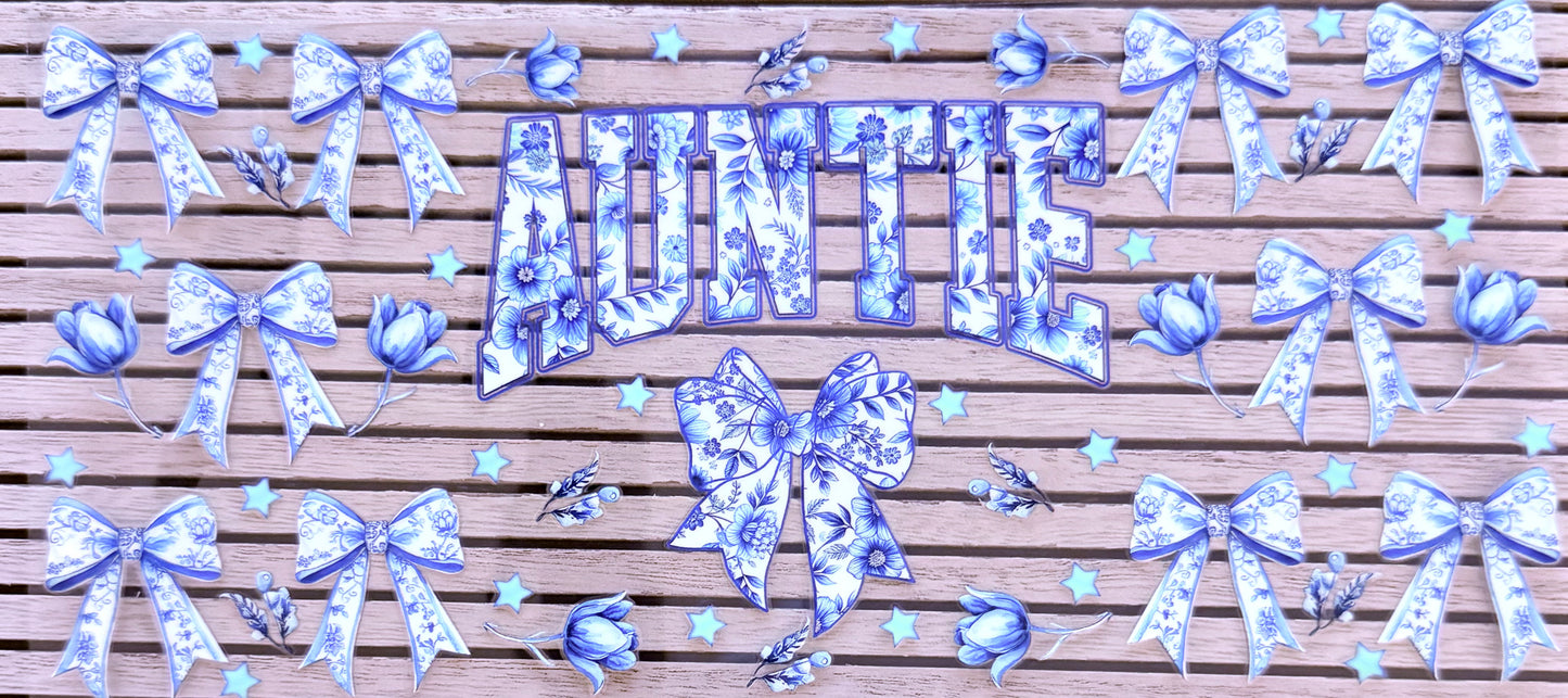Auntie (Blue Bows) - Wrap
