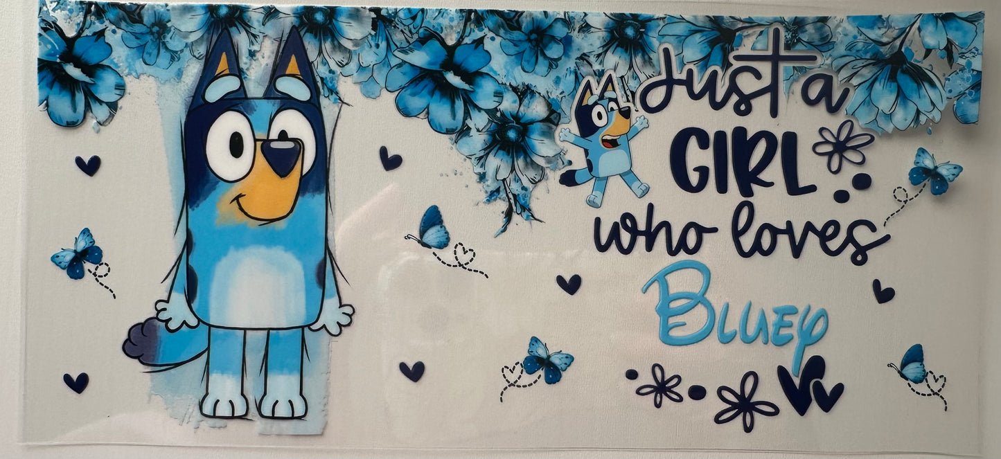 Characters (Blue Dog Floral) - Wrap