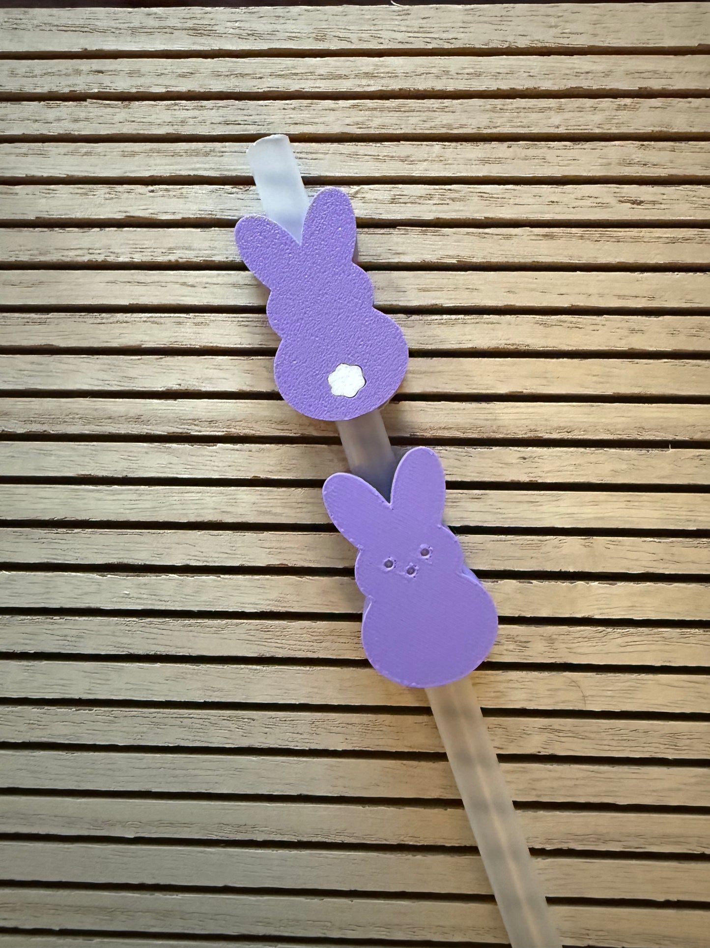 Cotton Tail Bunny - 3d Straw Topper