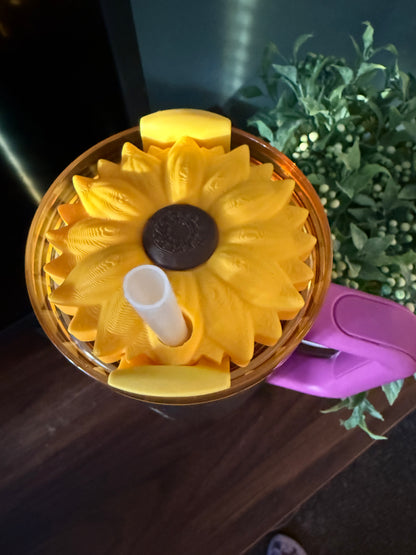 40oz Sunflower - 3d Straw Topper